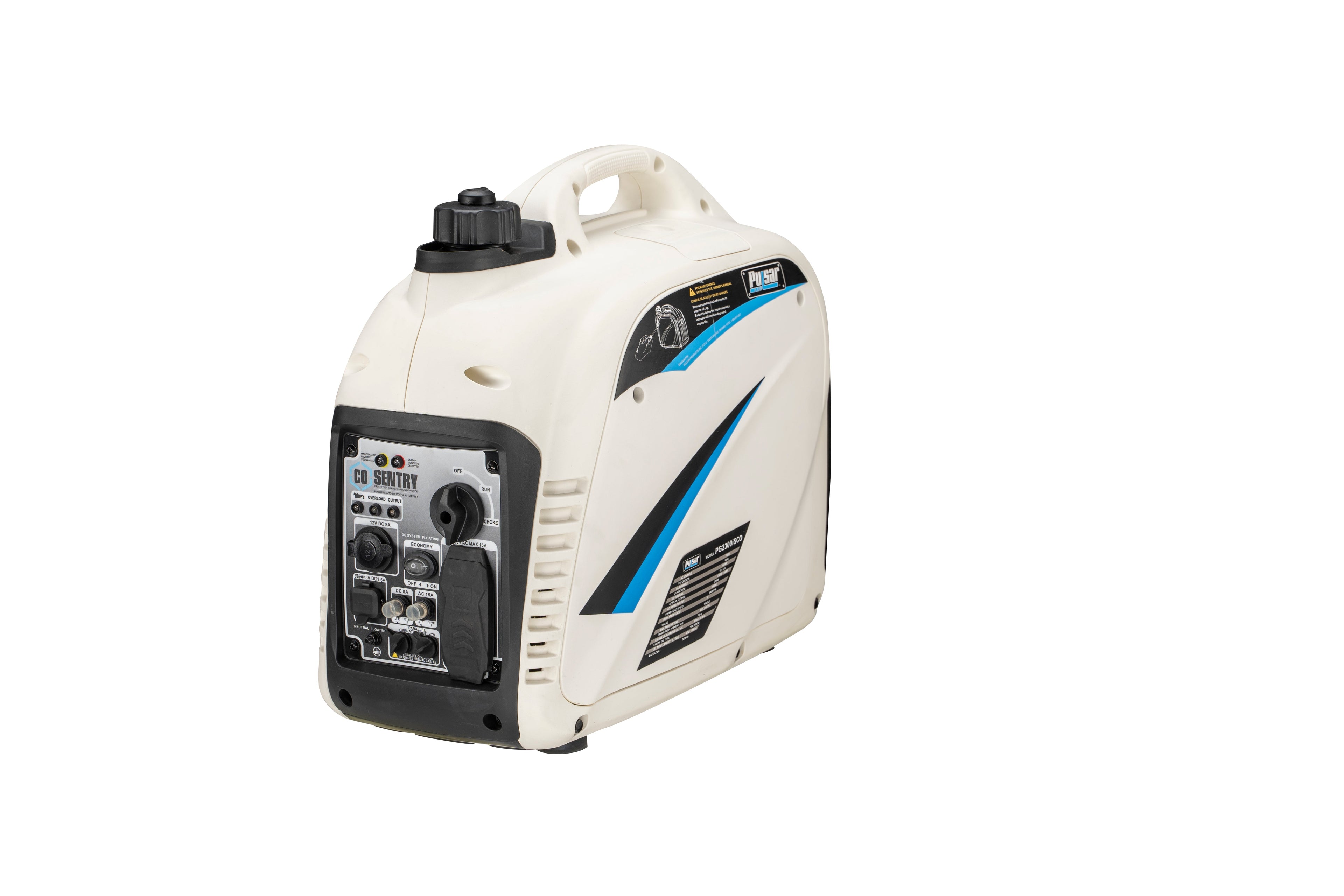 Recoil Start Super Quiet Gasoline Powered Portable Inverter Generator with Advanced CO Shutoff