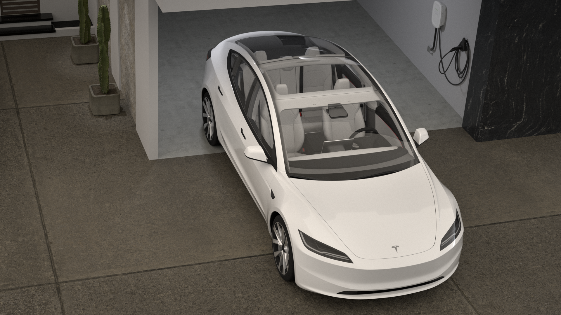 Pro EV Chargers with PowerSmart, White, 48AHardwire, J1772